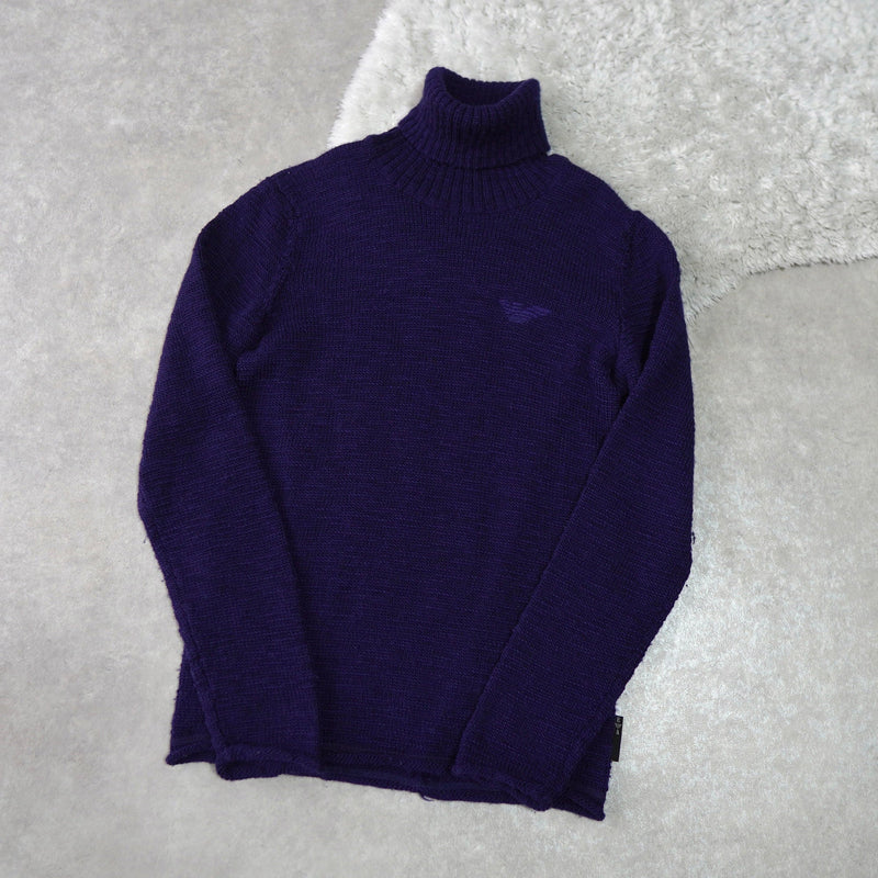Logo Embroidery Turtleneck Sweater - NEWSED