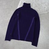 Logo Embroidery Turtleneck Sweater - NEWSED