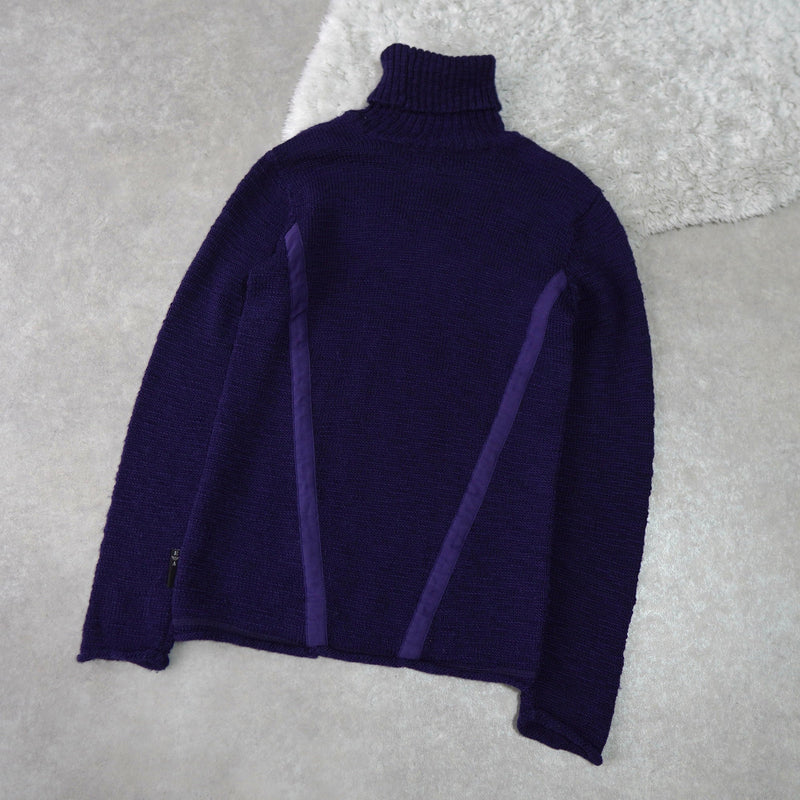 Logo Embroidery Turtleneck Sweater - NEWSED