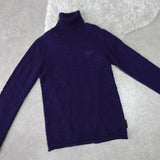 Logo Embroidery Turtleneck Sweater - NEWSED