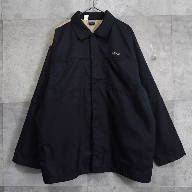 Logo Embroidery Two - tone Coloring Nylon Jacket - NEWSED