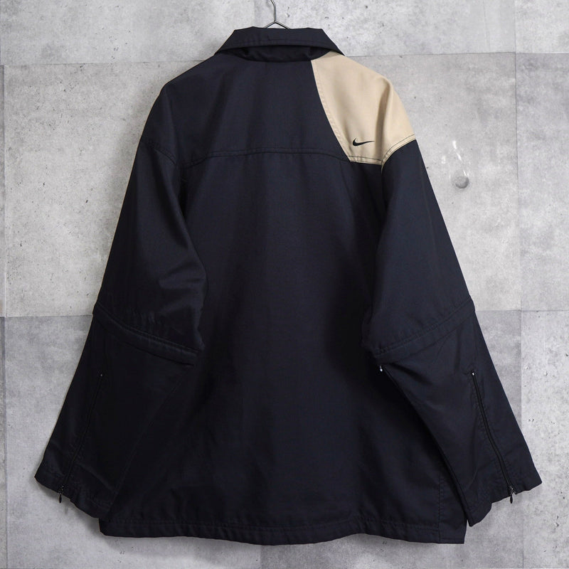 Logo Embroidery Two - tone Coloring Nylon Jacket - NEWSED