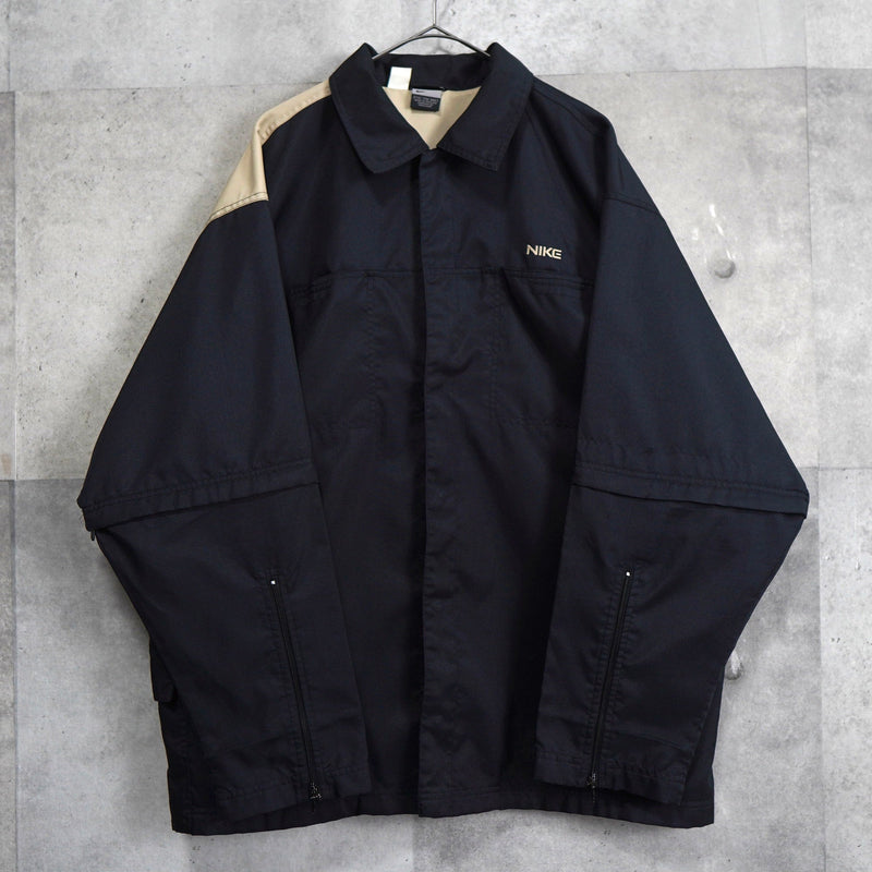 Logo Embroidery Two - tone Coloring Nylon Jacket - NEWSED