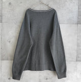 Logo Embroidery V - neck Sweater - NEWSED
