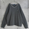 Logo Embroidery V-neck Sweater