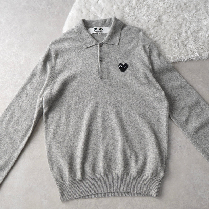 Logo Pactch Polo Sweater - NEWSED