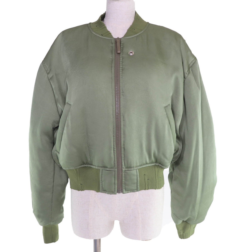 アクネストゥディオズ LOGO PATCH BOMBER JACKET ジャケット カーキ 38 レディース