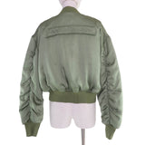 アクネストゥディオズ LOGO PATCH BOMBER JACKET ジャケット カーキ 38 レディース - NEWSED