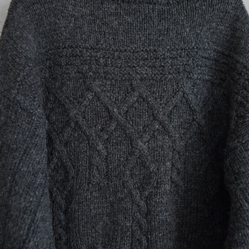 Logo Patch Bottle - neck Sweater - NEWSED