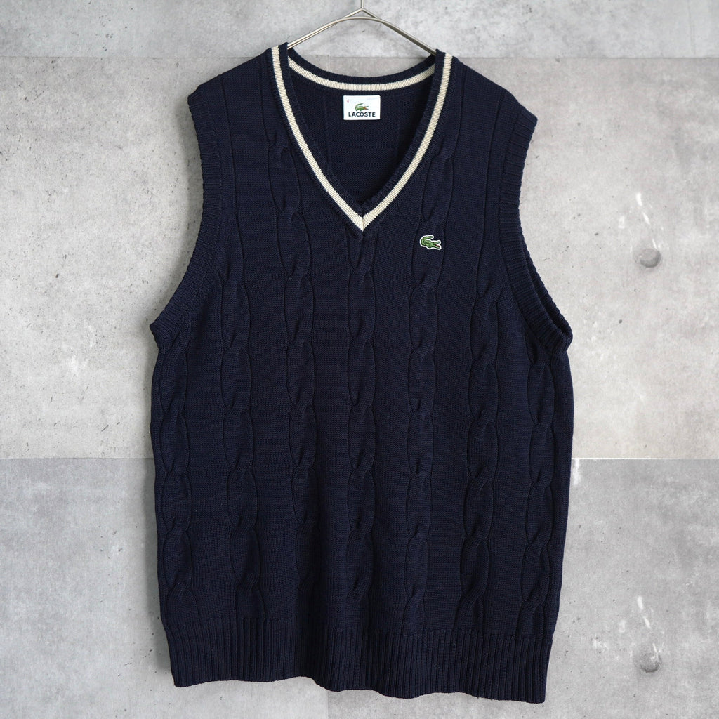 Logo Patch Cable Knit Vest