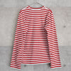 Logo Patch Stripe Long Sleeve Tee Shirt