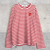 Logo Patch Stripe Long Sleeve Tee Shirt