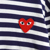 Logo Patch Stripe Long Sleeve Tee Shirt