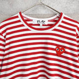 Logo Patch Stripe Long Sleeve Tee Shirt - NEWSED
