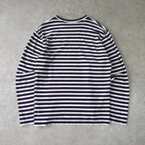 Logo Patch Stripe Long Sleeve Tee Shirt AD2003 - NEWSED