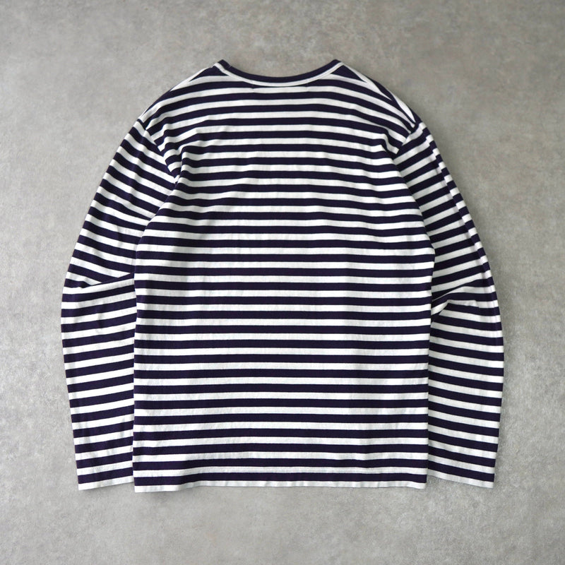 Logo Patch Stripe Long Sleeve Tee Shirt AD2003 - NEWSED