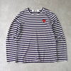 Logo Patch Stripe Long Sleeve Tee Shirt  AD2003