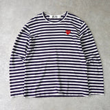 Logo Patch Stripe Long Sleeve Tee Shirt AD2003 - NEWSED