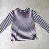 Logo Patch Stripe Long Sleeve Tee Shirt  AD2003