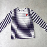 Logo Patch Stripe Long Sleeve Tee Shirt AD2003 - NEWSED