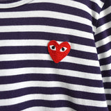 Logo Patch Stripe Long Sleeve Tee Shirt AD2014 - NEWSED