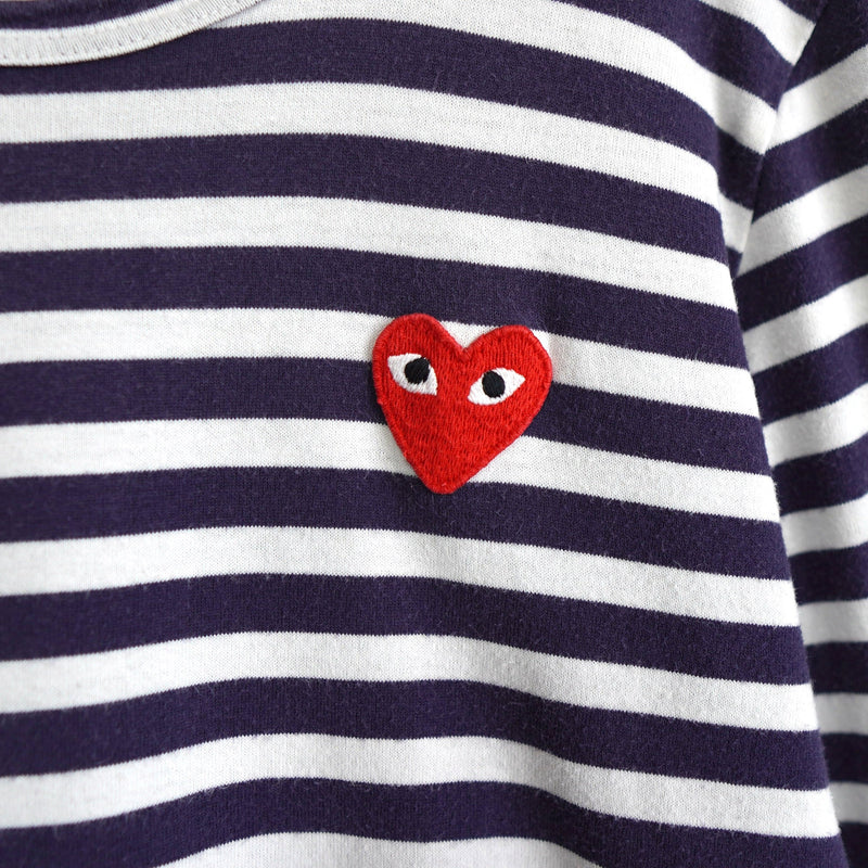 Logo Patch Stripe Long Sleeve Tee Shirt AD2014 - NEWSED