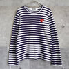 Logo Patch Stripe Long Sleeve Tee Shirt AD2014