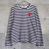 Logo Patch Stripe Long Sleeve Tee Shirt AD2014 - NEWSED