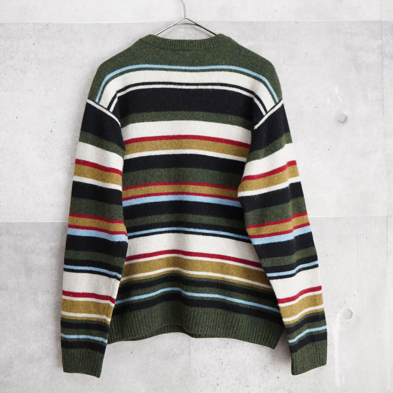 Logo Patch Stripe Sweater - NEWSED