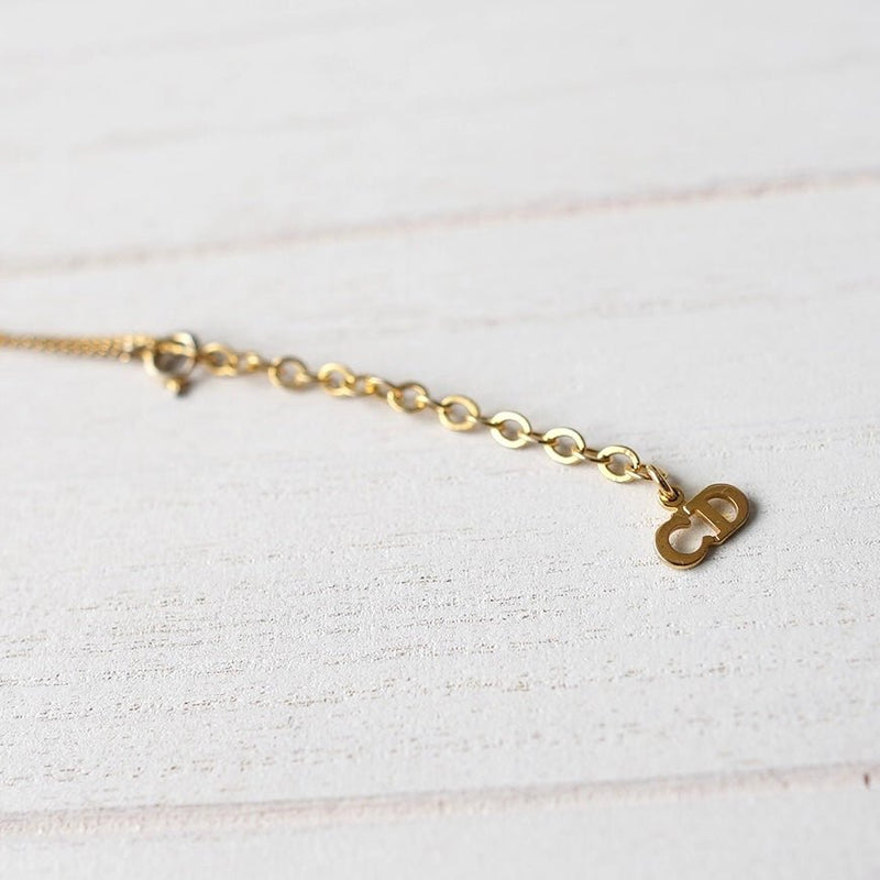 Logo Pendant Top Gold Necklace - NEWSED