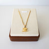 Logo Pendant Top Gold Necklace