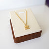 Logo Pendant Top Gold Necklace