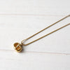 Logo Pendant Top Gold Necklace