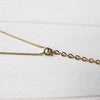 Logo Pendant Top Gold Necklace