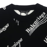 バレンシアガ Logomaia All Over kit クルーネック ニット セーター ブラック S メンズ 未使用品 - NEWSED