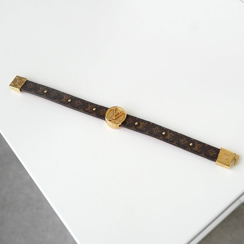 ルイ ヴィトン ブラスレ LVサークル リバーシブル モノグラム ブレスレット ブラウン / レッド - NEWSED