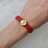 ルイ ヴィトン ブラスレ LVサークル リバーシブル モノグラム ブレスレット ブラウン / レッド - NEWSED