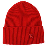 ルイヴィトン ボネ LV アヘッド ロゴ ビーニー ニット帽 ニットキャップ レッド メンズ - NEWSED