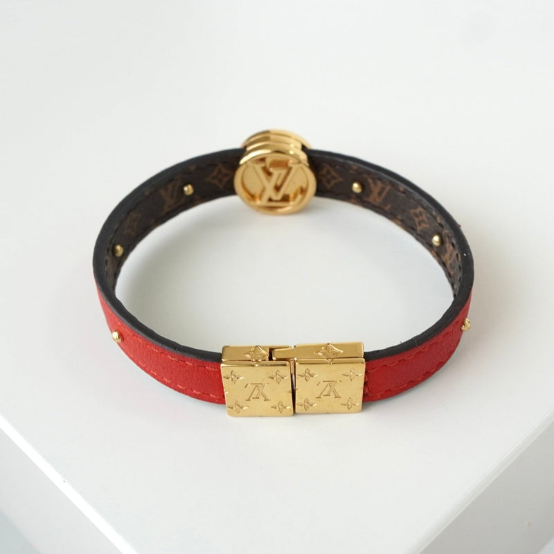 ルイ ヴィトン ブラスレ LVサークル リバーシブル モノグラム ブレスレット ブラウン / レッド - NEWSED