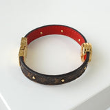 ルイ ヴィトン ブラスレ LVサークル リバーシブル モノグラム ブレスレット ブラウン / レッド - NEWSED