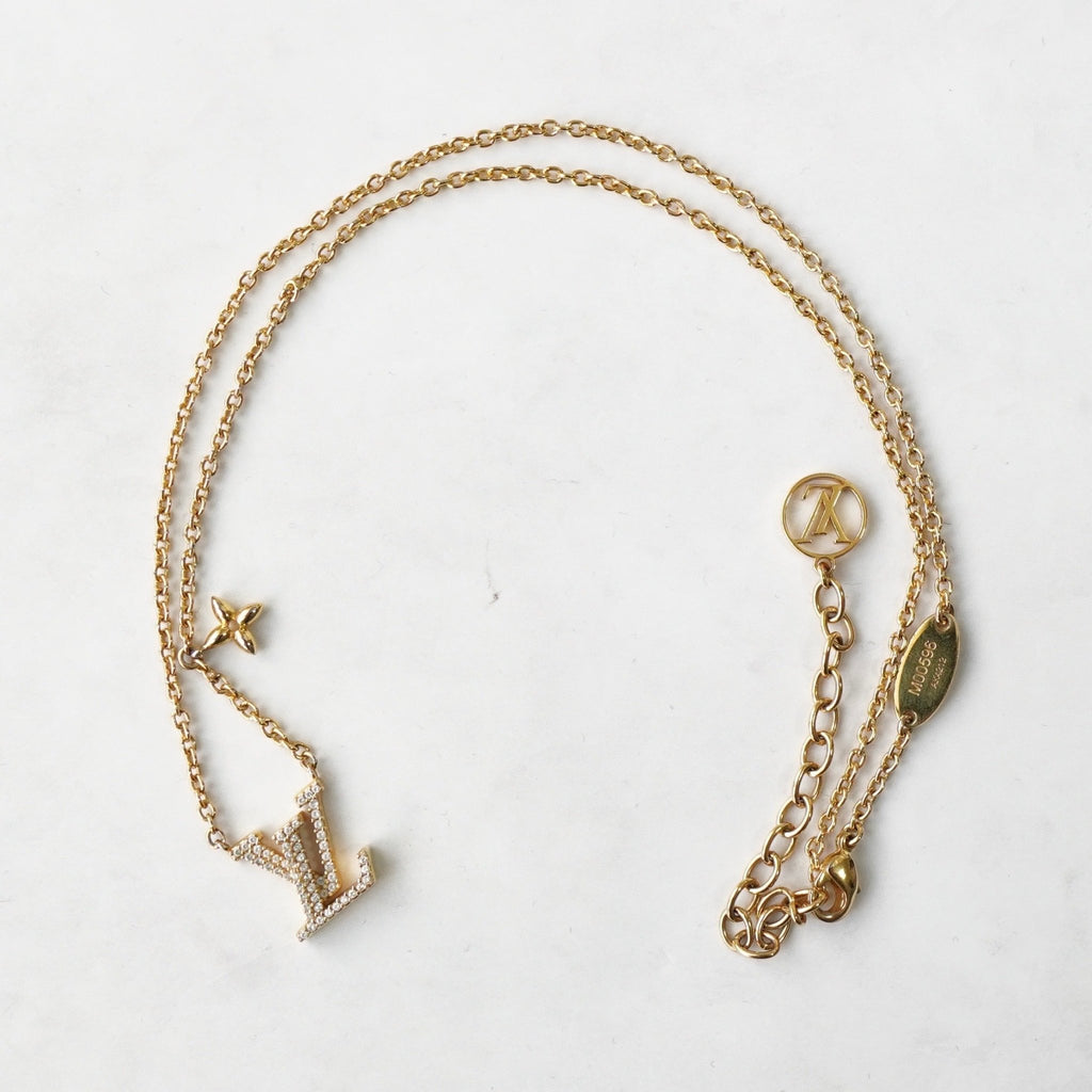 ルイ ヴィトン ネックレス・LVアイコニック ネックレス GP ゴールド ラインストーン M00596