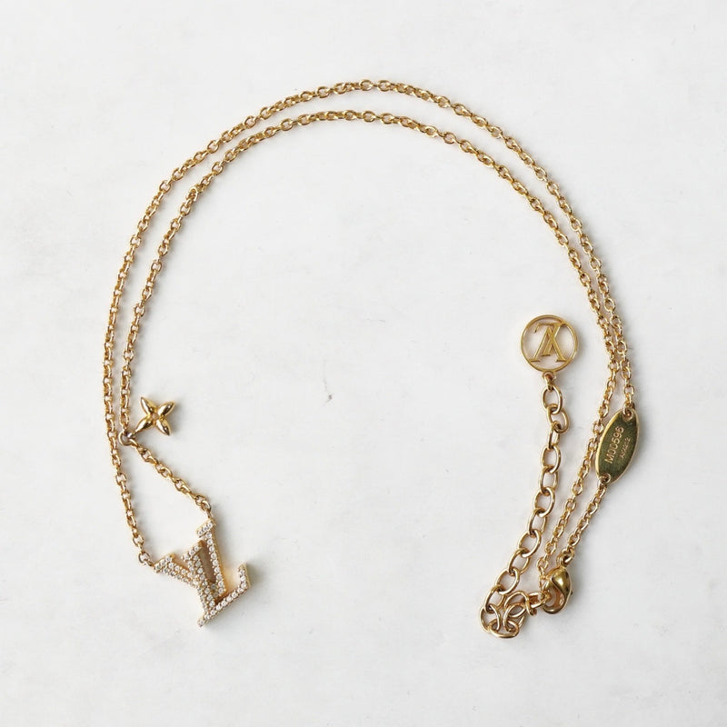Louis Vuitton Necklace LV Iconic Necklace GP Gold Rhinestone