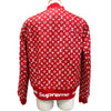 ルイヴィトン×シュプリーム LV Leather Baseball Jacket モノグラム ボンバージャケット レザージャケット レッド 54 メンズ