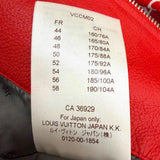 ルイヴィトン×シュプリーム LV Leather Baseball Jacket モノグラム ボンバージャケット レザージャケット レッド 54 メンズ - NEWSED