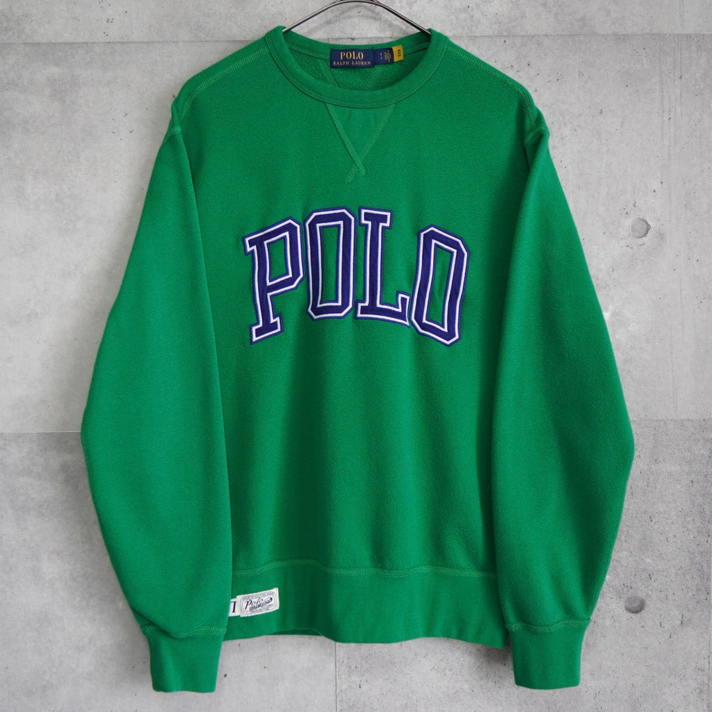 Polo by Ralph Lauren College Logo Sweatshirt Green L-XL Size
