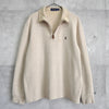 ポロラルフローレン ハーフジップ ハイネック スウェット アイボリー L〜XL相当