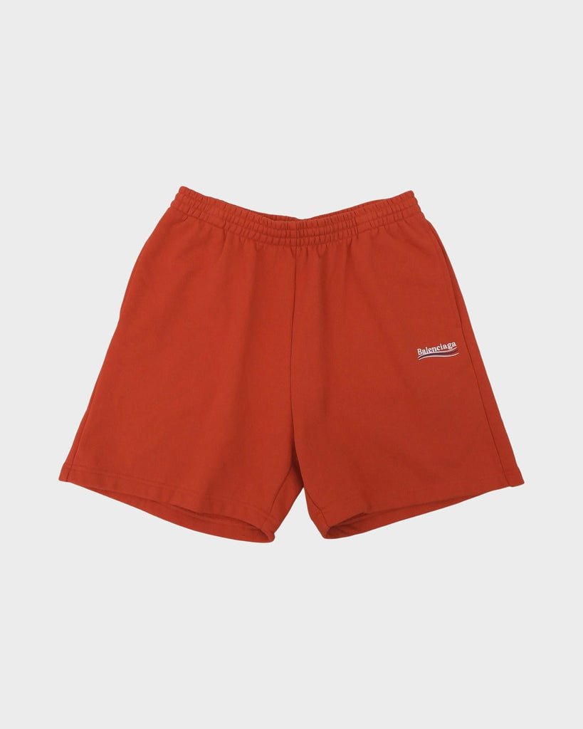 バレンシアガ キャンペーンロゴ ショートパンツ レッド M メンズ