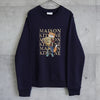 メゾン キツネ トロフィー フォックス プリント スウェット トレーナー ネイビー Mサイズ