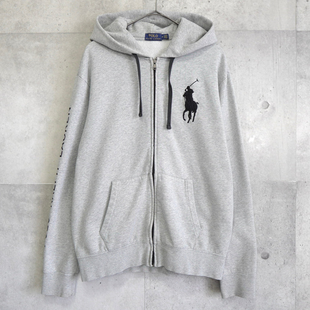 ポロラルフローレン ジップアップ パーカー ビッグポニー グレー Mサイズ