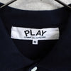 プレイ コムデギャルソン ハートロゴパッチ 半袖ポロシャツ ネイビー Mサイズ AD2020